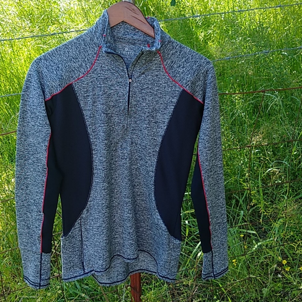 Athleta half Zip track jacket space dye si…